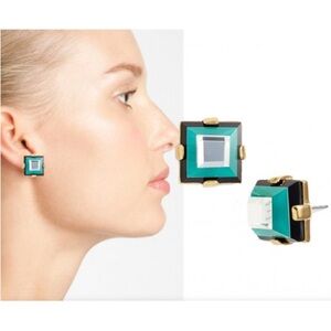 Vintage Marc Jacobs Gypsy Gem Turquoise Stud Earrings